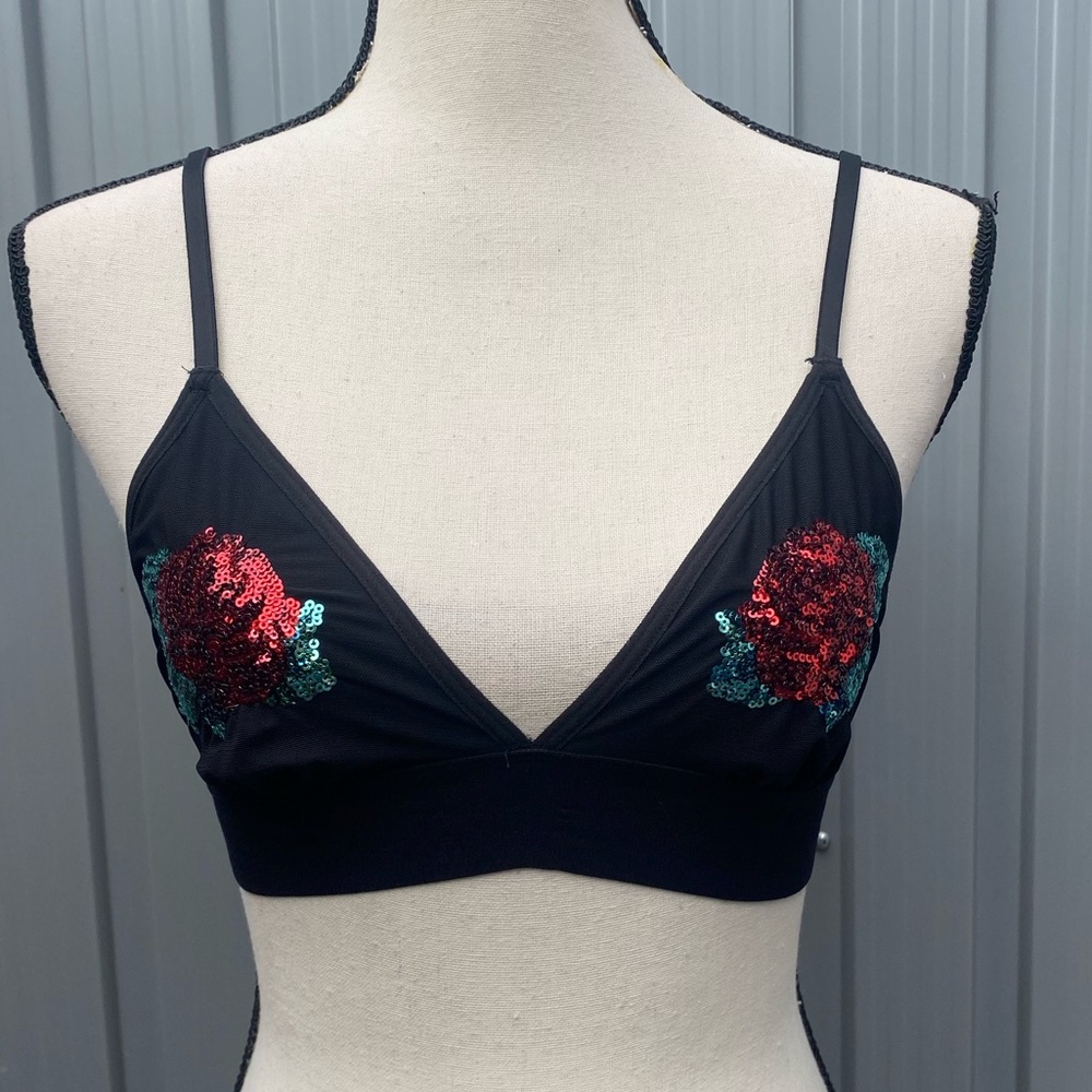 Victoria's Secret PINK Embroidered Triangle Braletteq